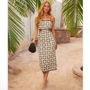 Fore Women's Fore - Crochet Cutout Midi Dress size Small